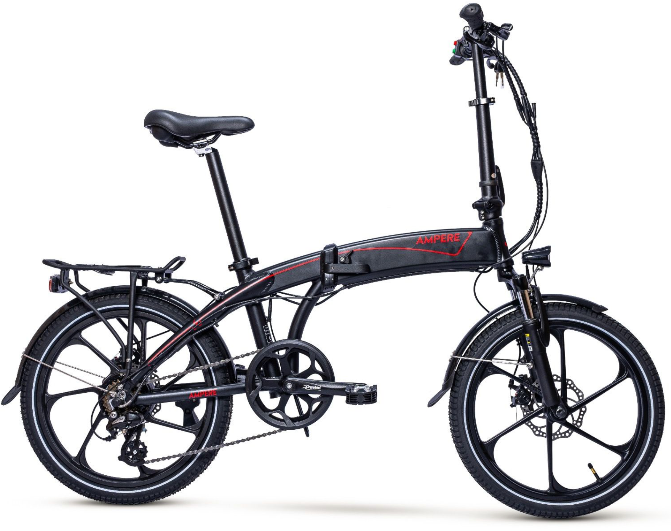 ampere electric bicycle Ampere Mode Electric Folding Bike 250W E-Bike – Allen's e-bikes